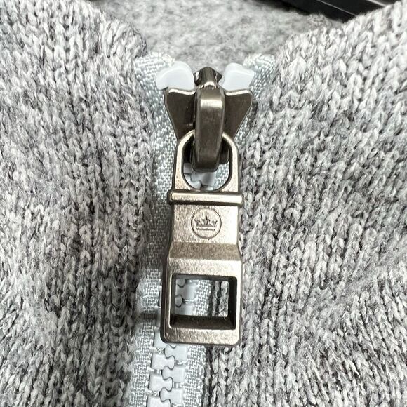 Peter Millar Crown Fleece Full Zip Sweater LG Gale Performance Gray MF23K63 $160 - Picture 5 of 14